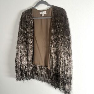 Rachel Zoe bronze fringe jacket